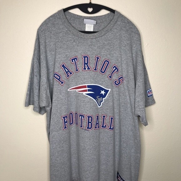 Reebok Patriots Football Vintage Pro Line Authentic T Shirt Gray Men's Size XL - Picture 12 of 13